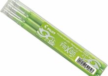 Pilot Frixion Pen Refills Medium 0.7mm Lime Green set of 3