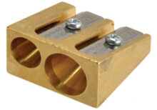 Jakar Pencil Sharpener, Double Hole (Brass) Wedge