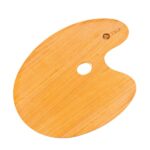 Jakar Palette, Varnished Walnut/Poplar Laminate, 30 X 40Cm, Flat, Oval Shaped, With Thumb Hole, Large