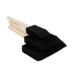 Jakar Foam Brush Set, With Wooden Handles 3 Assorted Size, 2.5Cm, 5Cm, 7.5Cm (1”, 2” And 3”)