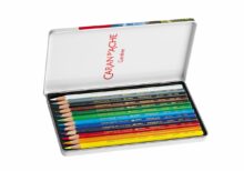 Caran d'Ache Prismalo Aquarelle 12 Water Soluble Colour Pencils in Metal Tin