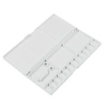 Jakar Palette, White Plastic, 25.5 X 11Cm Folded,17 Well, Rectangular, With Thumb Hole + 2 Brush Holders, Hanging Pack