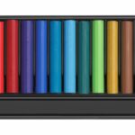 Caran d'Ache Swisscolor Aquarelle 15 Permanent Water Soluble Colour Half Length Wax Pastels in Box