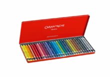 Caran d'Ache Neocolor II 30 Water Soluble Wax Colour Pastels in Metal Tin
