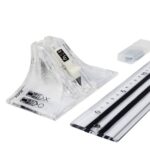 Jakar Mount Cutter Kit Including 45° & 90° Mount Cutter With 40Cm Acrylic Ruler (Spare Blade Ref 7347-B) Hanging Pack