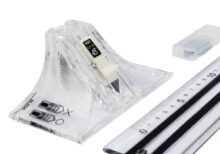 Jakar Mount Cutter Kit Including 45° & 90° Mount Cutter With 40Cm Acrylic Ruler (Spare Blade Ref 7347-B) Hanging Pack