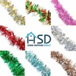 Chunky Aqua Silver Tinsel Garland - Perfect for Christmas & Party Decorations