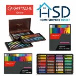 Caran d'Ache Neopastel 24 High-Quality Artist Assorted Colour Oil Pastels in Cardboard Box