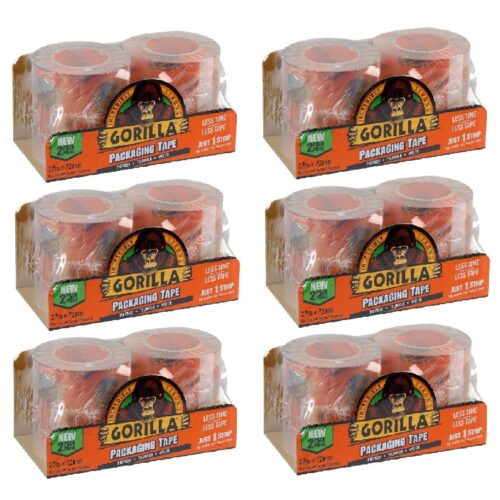 Gorilla Packing Tape Refill Clear Twin Pack 72mm x 27M