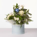 Oasis Round Baby Blue Hat Boxes Set of 3 - Strong, Waterproof & Recyclable for Floristry Art & Crafts