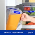 Sistema (2 Packs) Klip It Plus Juice Jug Air tight Leak Proof 2L | BPA-Free Plastic